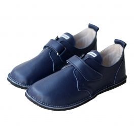 Barefoot ZeaZoo Kids Akita half boots dark blue