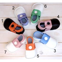 Barefoot Slippers with ZeaZoo Kids KIWI Dots-2 3 sole
