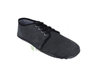 Beda barefoot kožené boty s membránou  dark grey