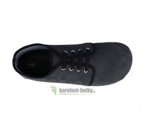 Beda barefoot kožené boty s membránou - dark grey shora
