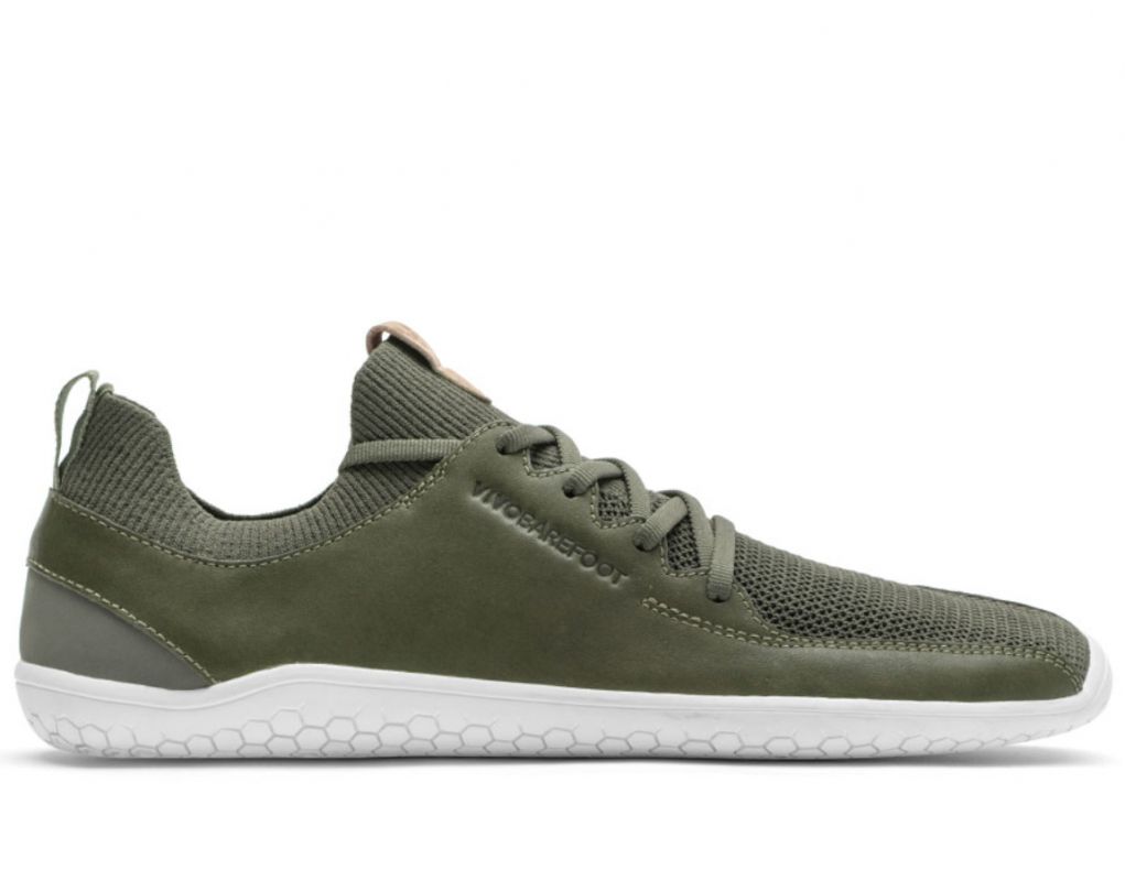 Barefoot Vivobarefoot Primus Knit L olive green leather