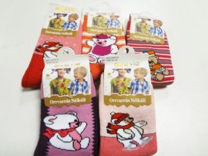 Termo ponožky pro holky s medvídkem