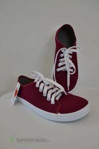 Barefoot Sneakers Anatomic burgundy with white sole | 45