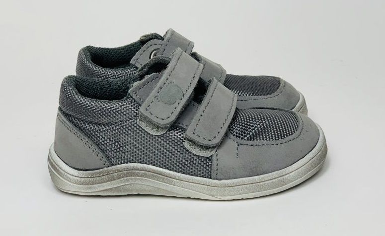 Baby bare shoes Febo Sneakers Grey - stíraná podrážka