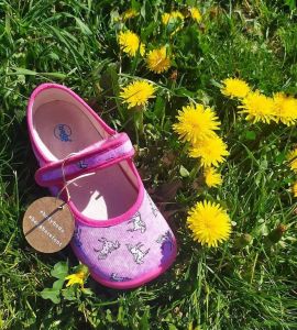 Woe barefoot ballerinas pink with horse | 22, 25, 26