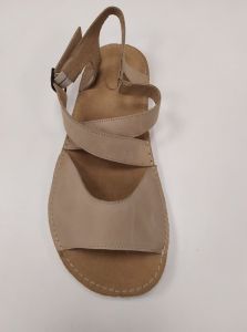 Barefoot kožené sandále béžové 02 shora