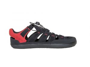 Barefoot Sole runner sandals FX Trainer black / red