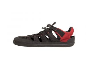 Barefoot Sole runner sandals FX Trainer black / red