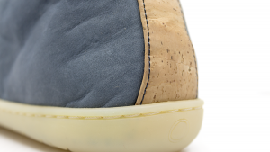Barefoot boty MUKISHOES High-cut RAW LAETHER Blue FW detail