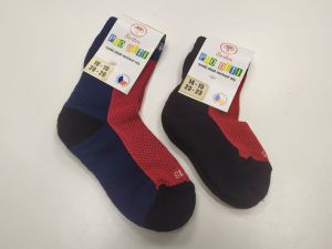 Dětské Surtex merino ponožky froté - tenké červené detail