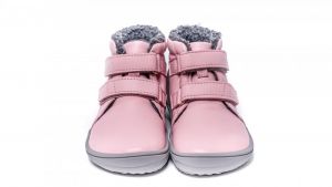 Dětské zimní barefoot boty Be Lenka Penguin - Pink zepředu
