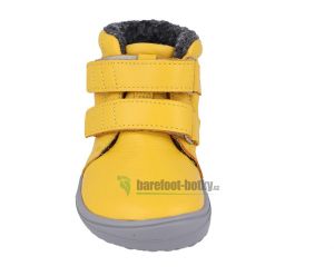 Dětské zimní barefoot boty Be Lenka Penguin - Yellow zepředu