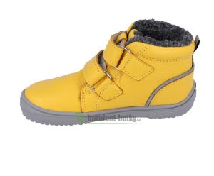 Dětské zimní barefoot boty Be Lenka Penguin - Yellow bok