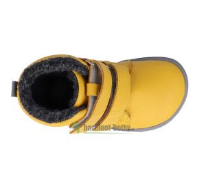 Dětské zimní barefoot boty Be Lenka Penguin - Yellow shora