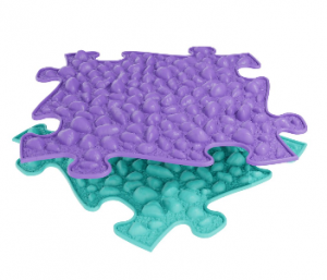 Orthopedic floor - Pebbles soft | purple, turquoise