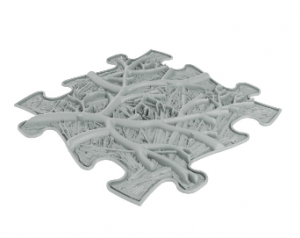MUFFIK floor puzzle roots soft | grey