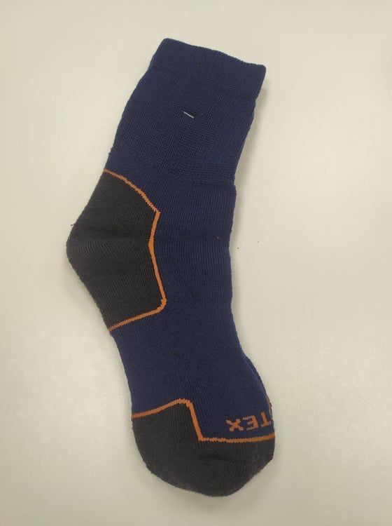 Surtex merino ponožky froté modré - volný lem