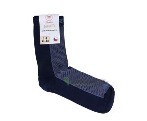 Surtex merino terry socks - thin gray-blue