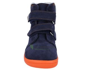 Beda barefoot - zimní boty s membránou - Blue mandarine zepředu