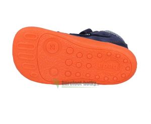 Beda barefoot - zimní boty s membránou - Blue mandarine podrážka
