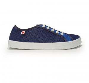 Barefoot sneakers Anatomic blue with white sole - mesh