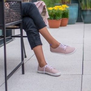 Kožené boty Aylla Inca růžové L na noze