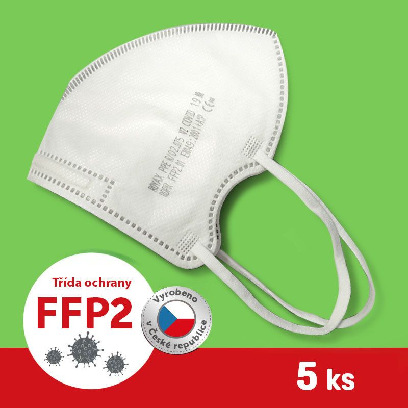 Barefoot Respirator / Filter half mask FFP2 - ROYAX 5 pcs