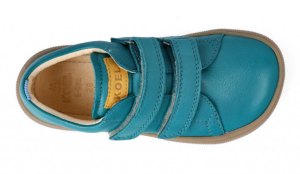 Barefoot tenisky KOEL4kids - Bernardo nappa turquoise shora
