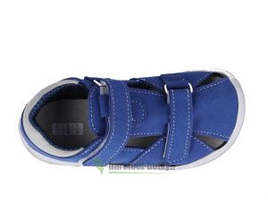 Jonap barefoot B8 sandále modrá MF slim shora