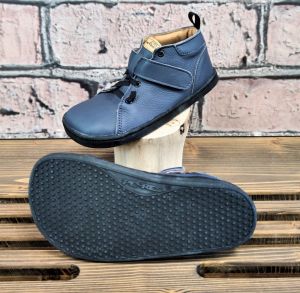 Barefoot kožené boty Pegres BF52 - modrá podrážka