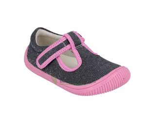 Barefoot Protetika Kirby pink - textile sneakers / slippers