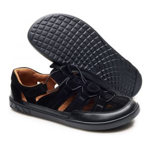 Barefoot Sport leather sandals ZAQQ QLEAR Black