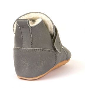 Barefoot boty Froddo Prewalkers zimní 1 suchý zip - light grey zezadu