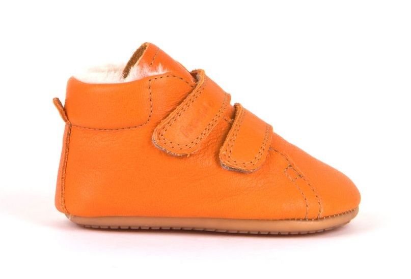 Barefoot boty Froddo Prewalkers zimní sheepskin - orange