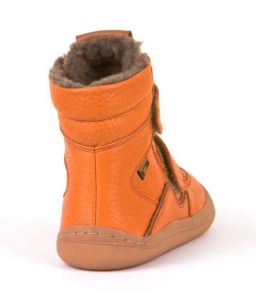 Froddo barefoot zimní vysoké boty orange zezadu