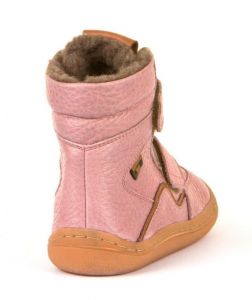 Froddo barefoot zimní vysoké boty pink zezadu