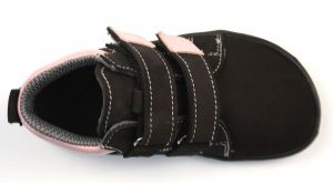 Barefoot kožené celoroční boty EF Bibi Black Rose shora