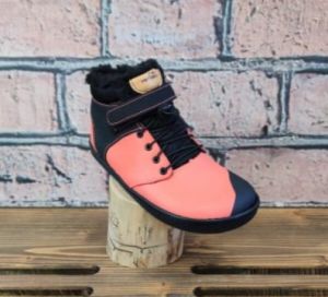 Winter barefoot leather boots Pegres BF40 - salmon | 25, 30, 32, 37