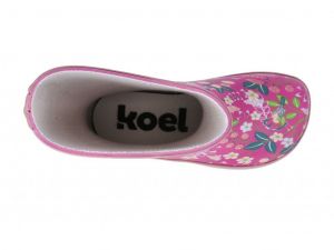 Barefoot holinky Koel4Kids - Flowers Fuchsia shora