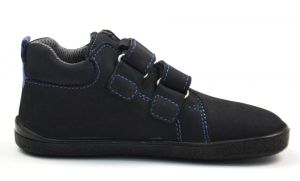 Barefoot kožené celoroční boty EF Leon Navy Blue bok