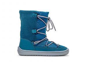 Children&#39;s winter barefoot snowshoes Be Lenka Snowfox - Dark Teal | 26, 27, 28, 34