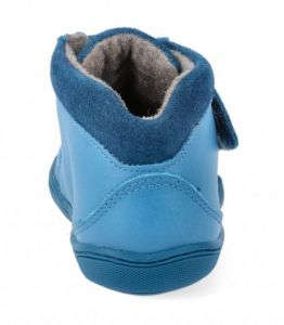 Kotníkové zimní boty bLifestyle - Lemur wool fleece - tyrkys zezadu