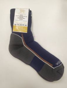 Surtex terry socks - 95% merino dark blue with white stripe | 41-43