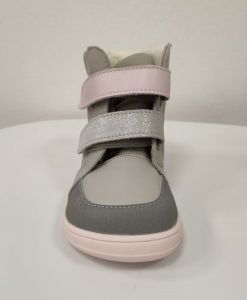 Zimní boty BABY BARE FEBO winter - grey/pink asfaltico zepředu