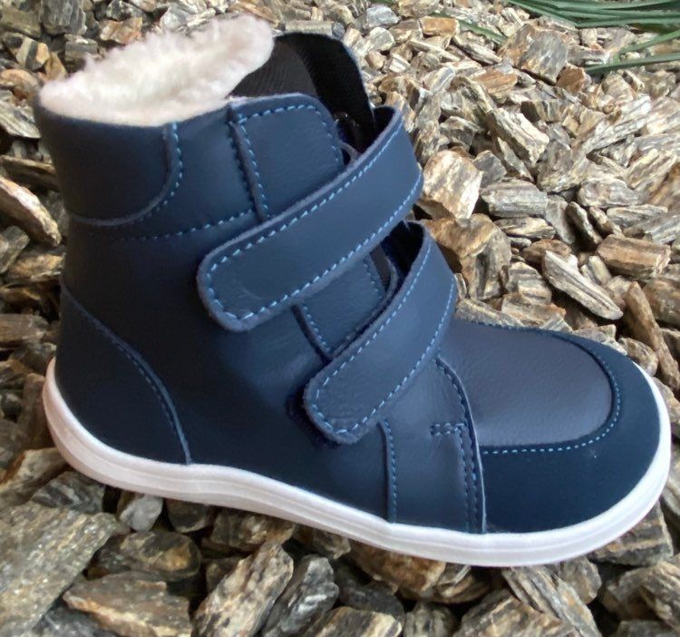 Barefoot Baby bare Febo winter boots - navy asphalt BABY BARE SHOES