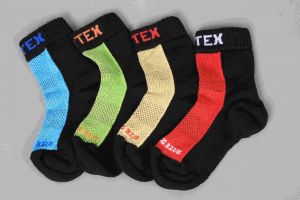 Childrens Surtex merino terry socks - thin green