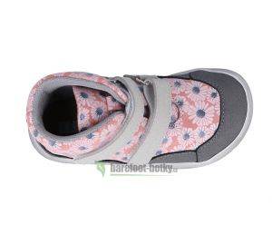 Jonap barefoot boty Bella S růžové kytka slim shora