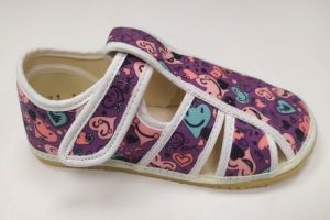 Jonap open purple slippers with hearts | 26, 28, 30, 31