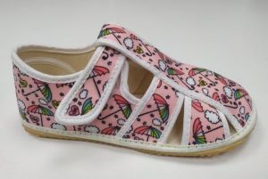 Jonap open pink slippers with umbrellas | 27, 28, 29.5, 33.5