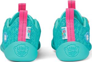 Barefoot Children's barefoot shoes Affenzahn Happy Knit Owl - green / pink